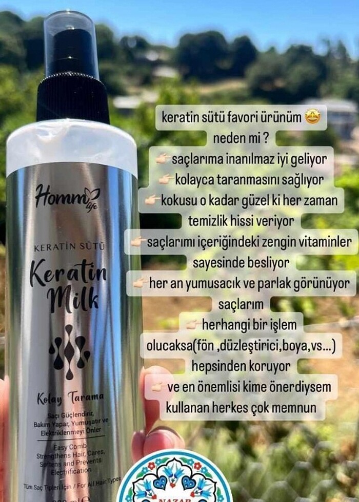 Homm Bitkisel keratin sütü  - Görsel 2