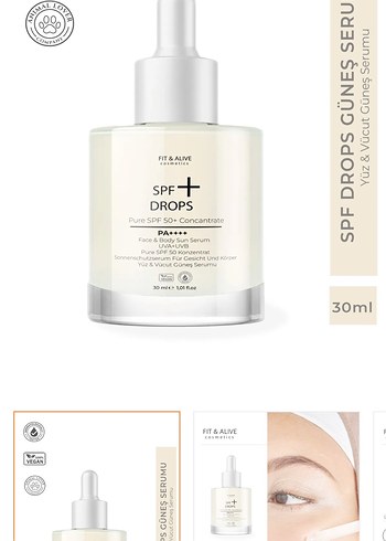 Beden Renk Fit & Alive SPF 50+ Konsantre Yüz & Vücut Serumu