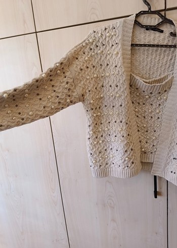 Boncuk Detaylı Bohem Triko Hırka 2 li takim - Görsel 3