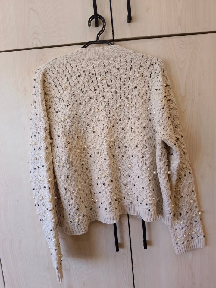 Boncuk Detaylı Bohem Triko Hırka 2 li takim - Görsel 2