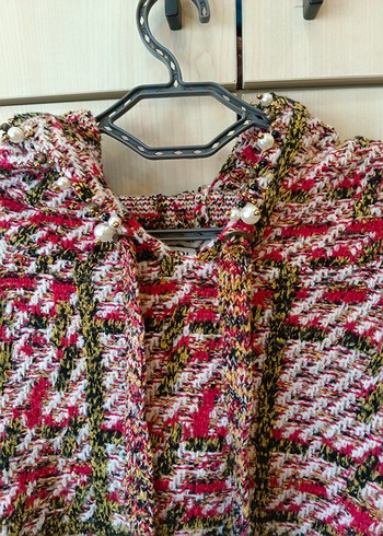 Renkli Kapüşonlu Örgü Kadın Kazak - Görsel 4