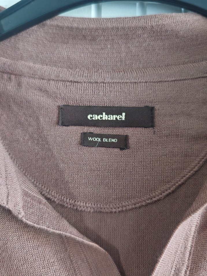 Bej Polo Yaka Erkek Keten Kazak - Görsel 4