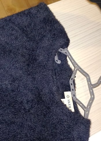 Mavi Kürklü Kadın Sweatshirt AKER - Görsel 3