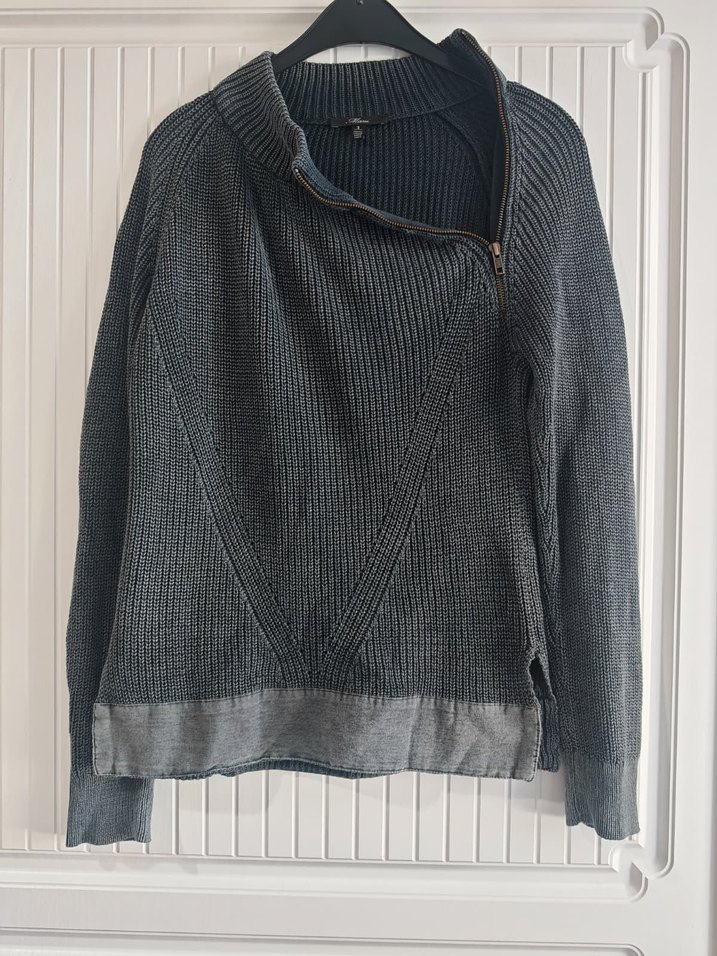 Gri Yüksek Yakalı Örgü Kadın Kazak - Görsel 4