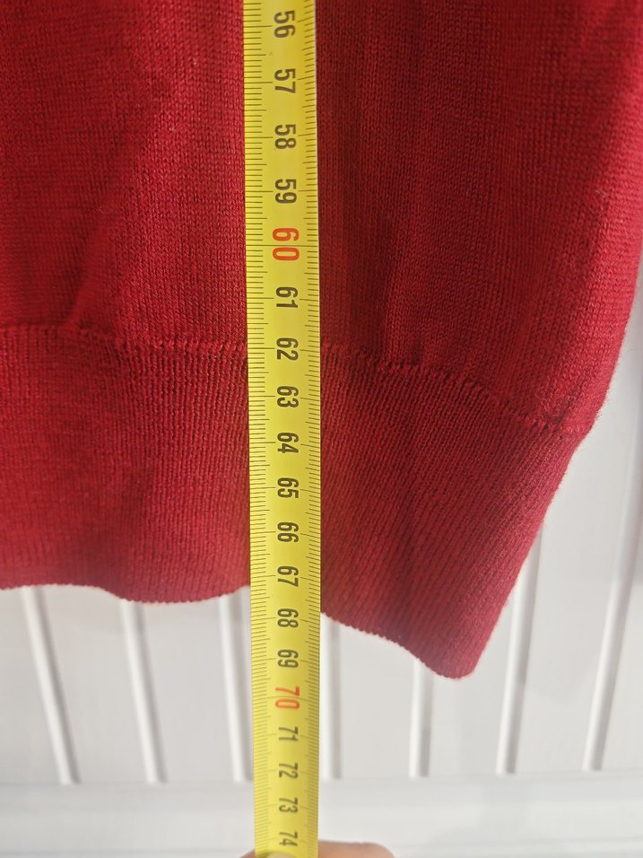 Bordo erkek Yünlü Basic Triko Kazak - Görsel 5