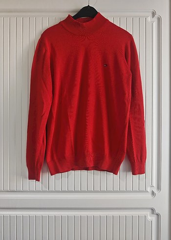 Kırmızı Balıkçı Yaka Kadın Kazak - Görsel 3