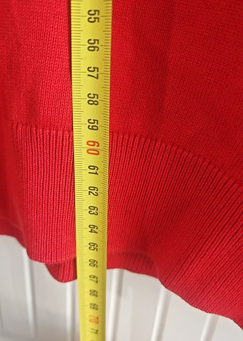 Kırmızı Balıkçı Yaka Kadın Kazak - Görsel 4