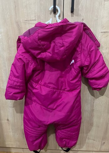 Pembe Kız Bebek Kar Tulumu Velcro Detaylı - Görsel 5