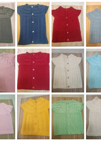 Kız Çocuk Renkli Örgü Uzun Kollu Hırka - Görsel 4