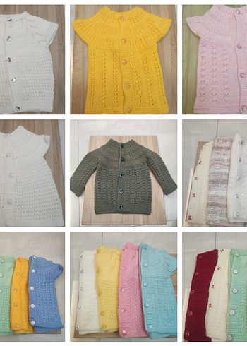 Kız Çocuk Renkli Örgü Uzun Kollu Hırka - Görsel 6