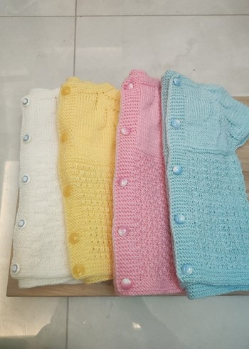 Kız Çocuk Renkli Örgü Uzun Kollu Hırka - Görsel 2