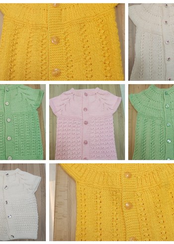 Kız Çocuk Renkli Örgü Uzun Kollu Hırka - Görsel 5