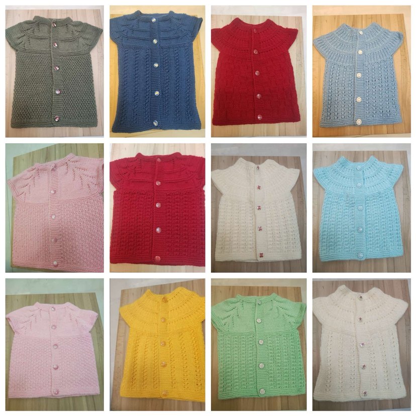 Kız Çocuk Renkli Örgü Uzun Kollu Hırka - Görsel 4