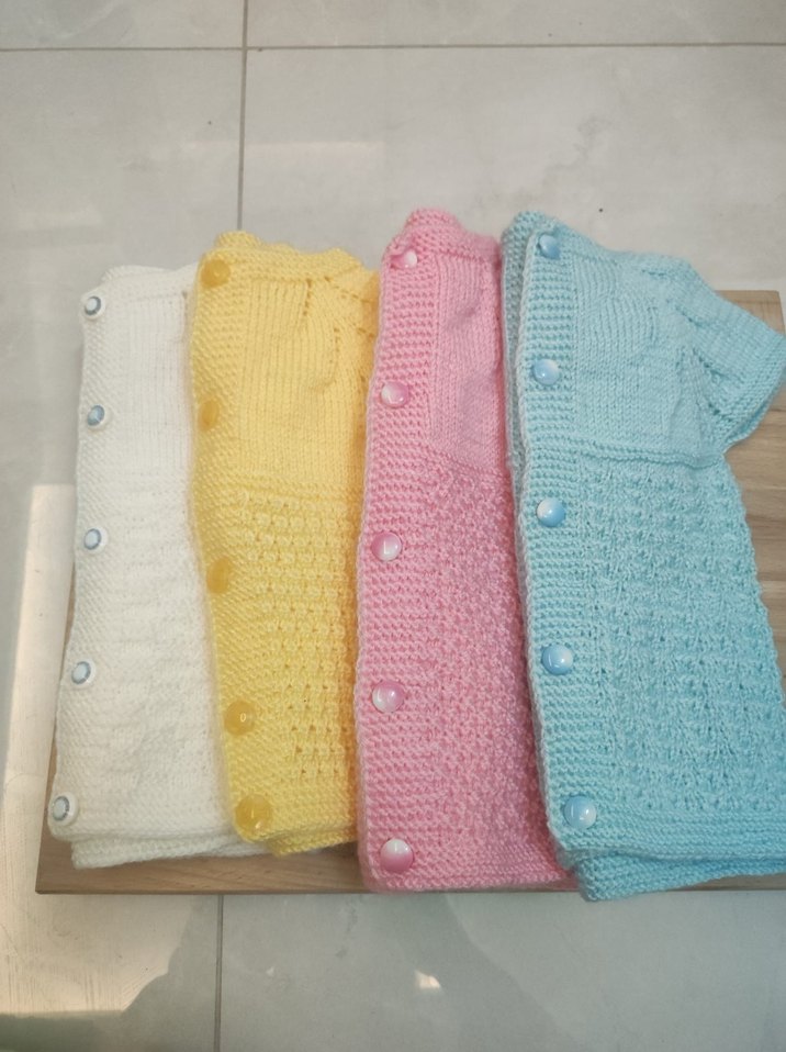 Kız Çocuk Renkli Örgü Uzun Kollu Hırka - Görsel 2