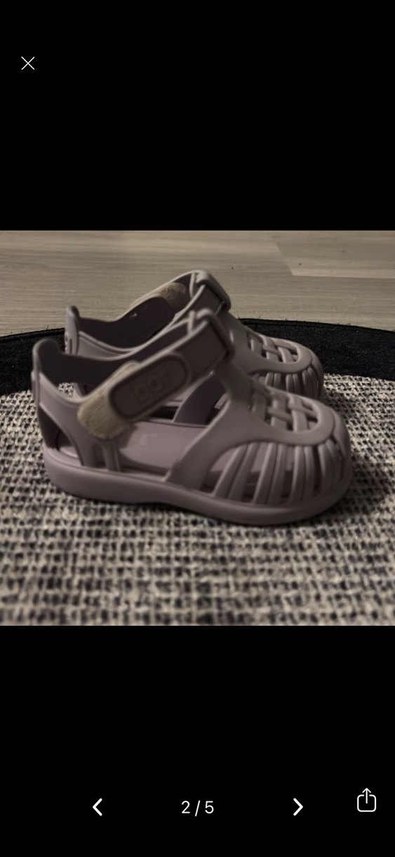 Lila Kız Çocuk Tokalı sandalet - Görsel 2