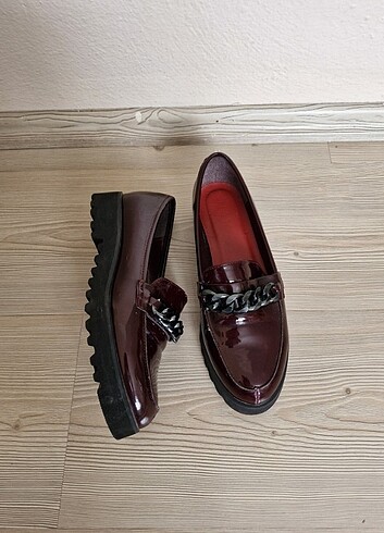 Yeni Bordo Loafer Ayakkabı