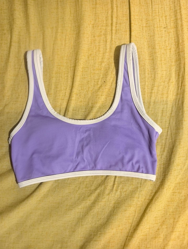 Mor Bisiklet Yaka Kolsuz Mayo - Görsel 2