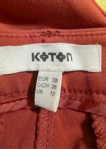 Koton Bordo Kadın Kumaş Pantolon - Görsel 3