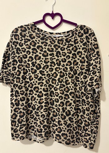 Zara Leoparlı Tişört - Görsel 2