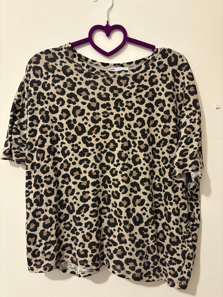 Zara Leoparlı Tişört - Görsel 2