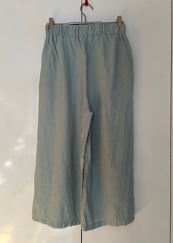 m Beden mavi Renk Piliseli Midi Pantolon