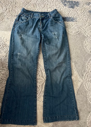 y2k vintage bol paça pantolon