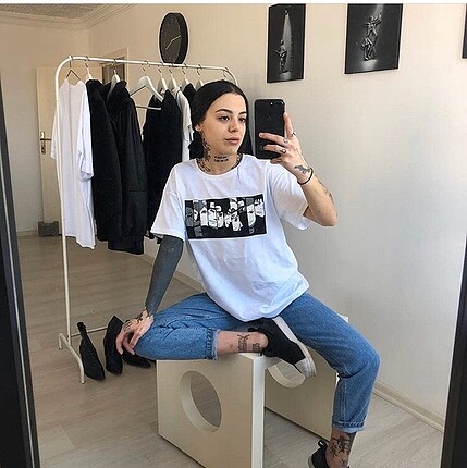 l Beden Oversize kalıp tshirt
