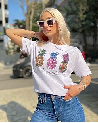 m Beden beyaz Renk Oversize tshirt