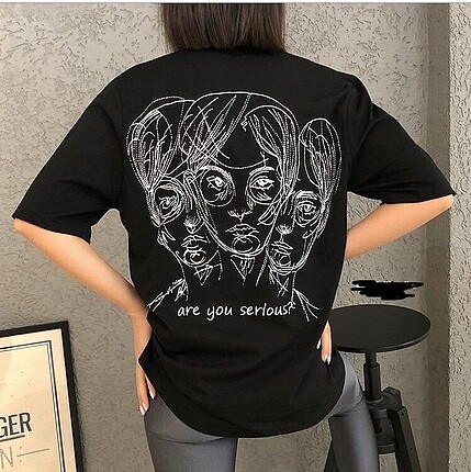 l Beden Oversize kalıp tshirt
