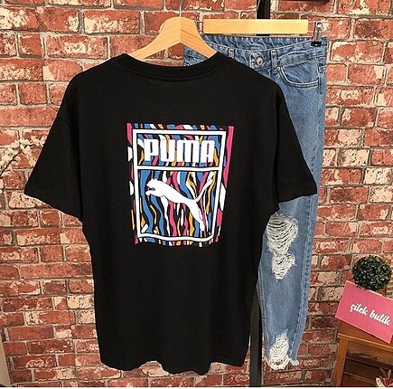 Puma sırt baskılı Oversize kalıp tshirt