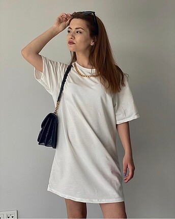 m Beden Zincir Tshirt elbise