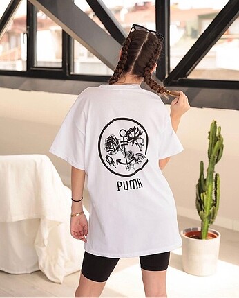 l Beden Puma sırt baskılı unisex Tshirt