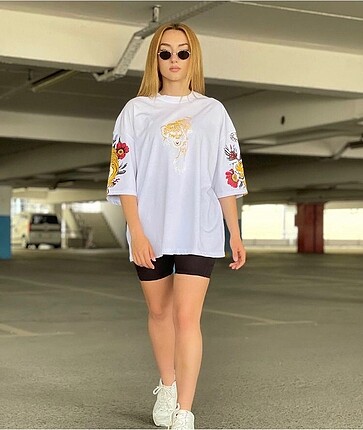 s Beden Kaplan detaylı oversize kalıp Tshirt