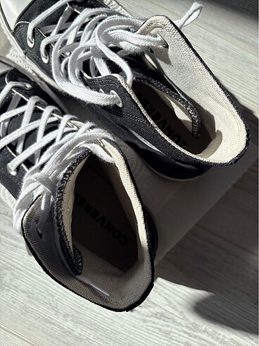 37 Beden Converse Platform siyah Ayakkabi