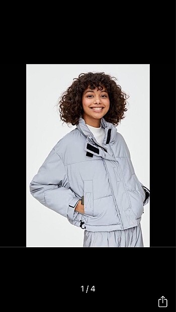 Pull and bear reflektörlü şişme mont
