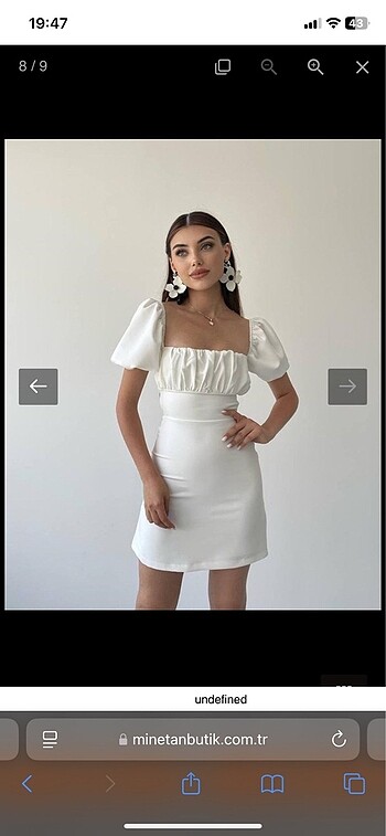Zara model beyaz elbise
