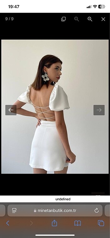 Diğer Zara model beyaz elbise