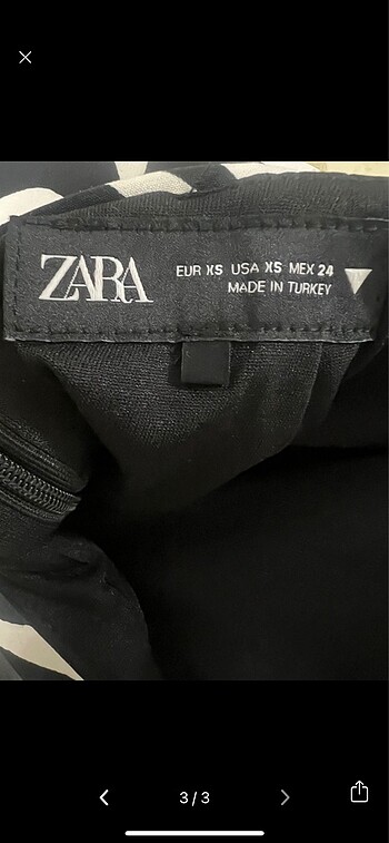 xs Beden Zara Elbise