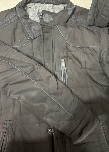 Siyah Regular Fit Erkek Midi Mont - Görsel 2