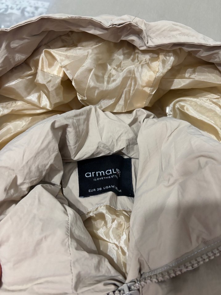 Uzun Bej Kadın Kışlık Mont - Görsel 5