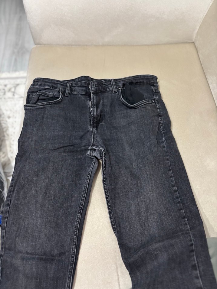 Gri Regular Fit Erkek Kot Pantolon - Görsel 2