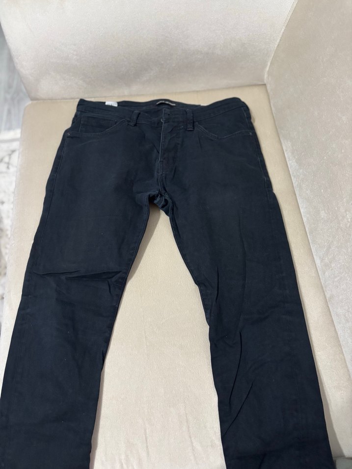 Erkek Lacivert Bol Kesim Denim Pantolon - Görsel 3