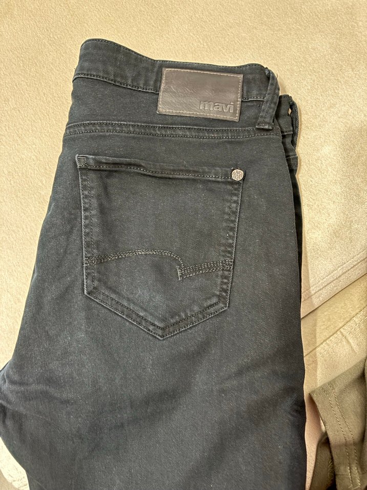 Erkek Lacivert Bol Kesim Denim Pantolon - Görsel 4