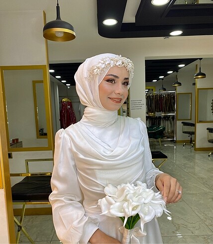 s Beden Beyaz nikah elbisesii