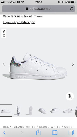 Adidas Stan smith ayakkabı biraz kullandığım için fiyatı uygun çok temi