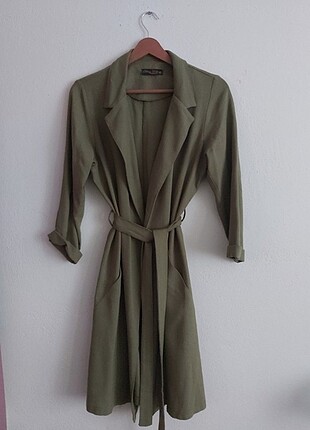 Haki Keten Trenchcoat