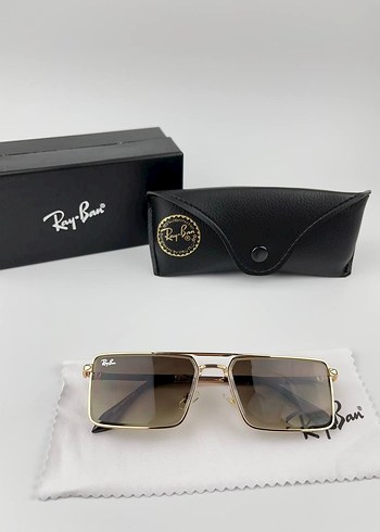 Ray-Ban Parlak Kahverengi Erkek Güneş Gözlüğü - Görsel 3