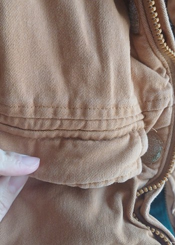 Bej Erkek Çocuk Kürklü Street Wear Mont - Görsel 5