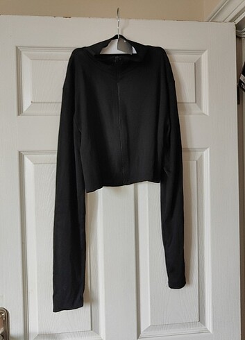 Sweatshirt siyah beli kısa