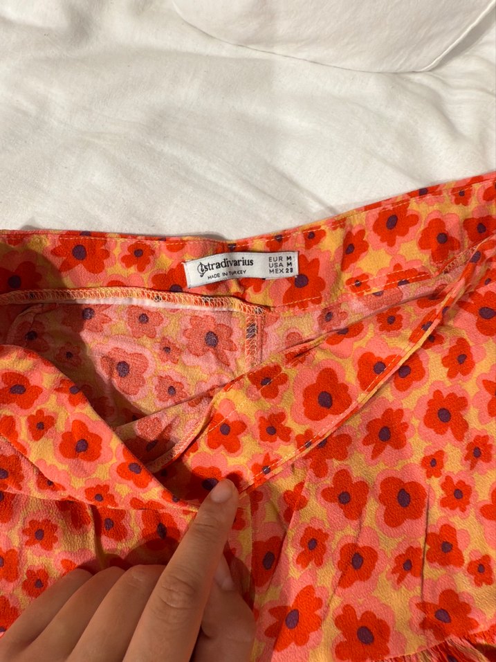 Renkli Pileli Mini Etek - Görsel 3